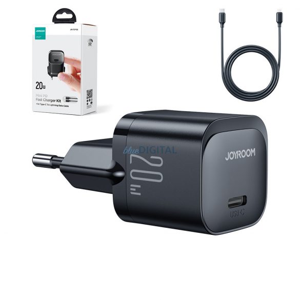 Mini încărcător USB C 20W PD cu cablu USB C - Lightning Joyroom JR-TCF02 - negru