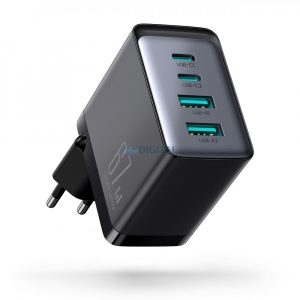 Joyroom încărcător GaN 67W 4 porturi (2x USB, 2x USB C) negru (TCG02) + cablu USB C - USB C 100W 1.2m