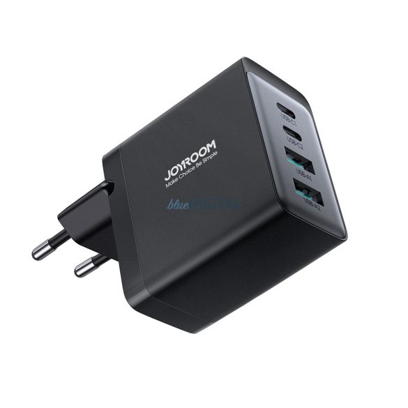 Joyroom încărcător GaN 67W 4 porturi (2x USB, 2x USB C) negru (TCG02) + cablu USB C - USB C 100W 1.2m