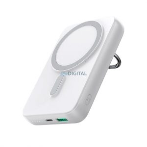 Power bank wireless 10000mAh Joyroom JR-W050 20W MagSafe cu inel și suport - alb