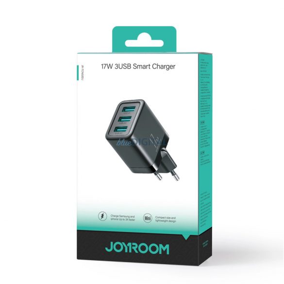 Încărcător Joyroom JR-TCN02 3xUSB-A 12W 3.4A - negru