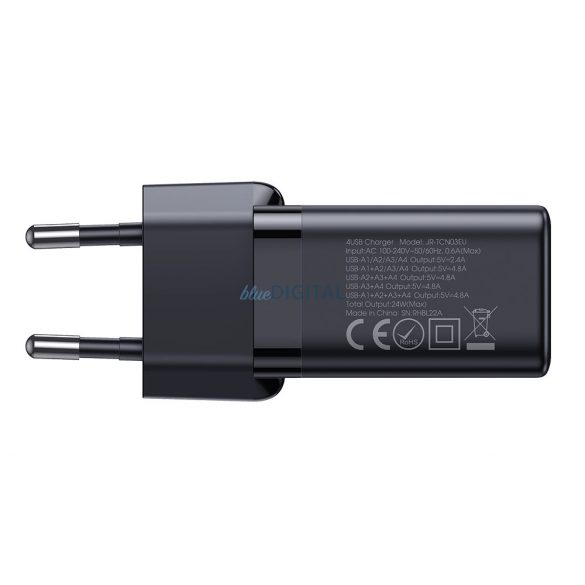 Joyroom JR-TCN03 4xUSB-A 24W 4.8A încărcător de rețea - negru