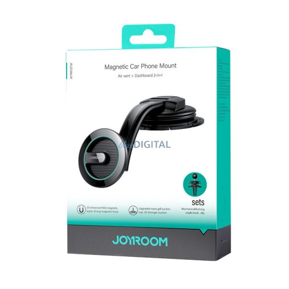 Suport magnetic pentru telefon auto Joyroom pentru cockpit, bord negru (JR-ZS366)