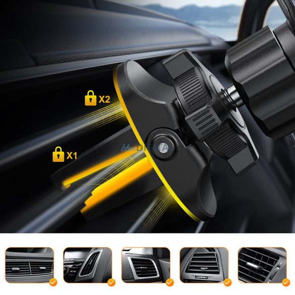 Suport magnetic pentru telefon auto Joyroom pentru aerisire gri (JR-ZS311)