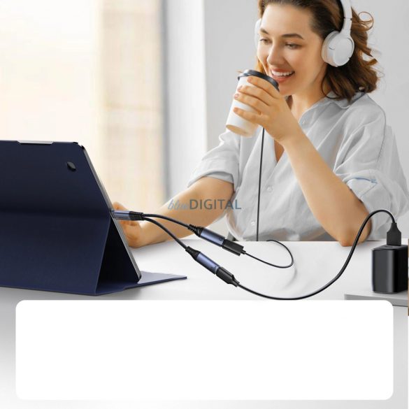 Joyroom SY-C03 USB-C la 2x USB-C 2in1 adaptor DAC - negru