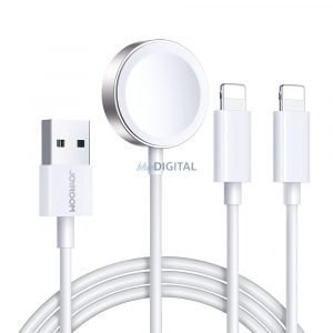 Joyroom S-IW007 cablu 3-în-1 încărcător magnetic USB-A - Lightning 1,2 m - alb