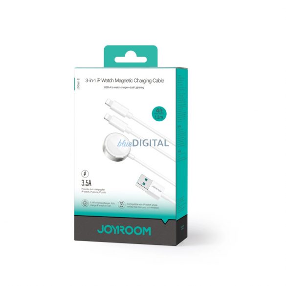 Joyroom S-IW007 cablu 3-în-1 încărcător magnetic USB-A - Lightning 1,2 m - alb