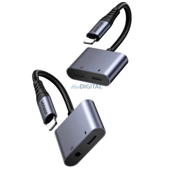 Joyroom SY-L01 Adaptor DAC Lightning la Lightning / 3,5 mm mini jack 2in1 - negru