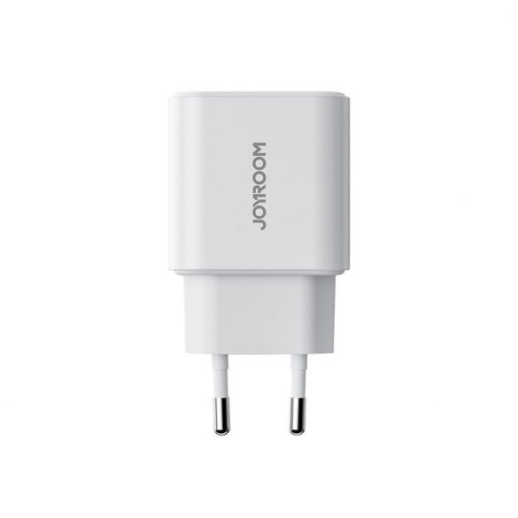 Joyroom JR-TCF05 20W USB-C / USB-A Fast Dual Port Wall Charger - Alb + USB-C - Lightning 1m