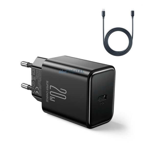 Încărcător USB C 20W PD Joyroom JR-TCF06 cu cablu USB C - Lightning - negru