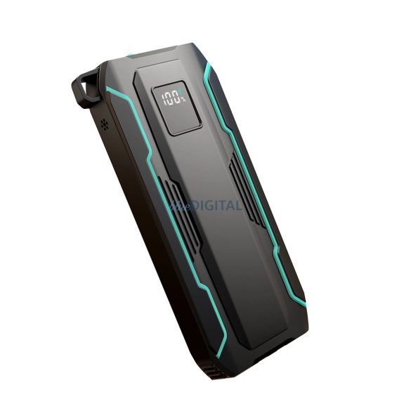 Joyroom JR-L017 Powerbank 22,5 W 10000 mAh cu cabluri USB-C / Lightning încorporate - negru