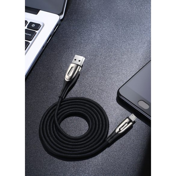 Kabel USB-A - micro USB Joyroom S-M411 3A 1.2m z wskaźnikiem ładowania - czarny