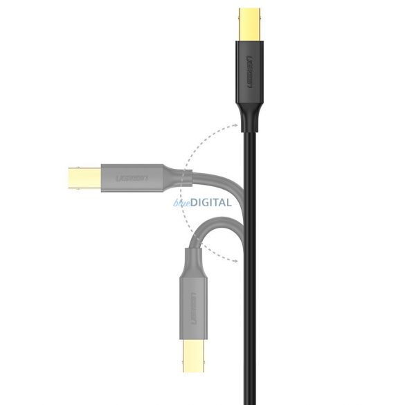 Cablu de imprimantă Ugreen USB tip B (mascul) - USB 2.0 (mascul) 480 Mbps 1,5 m negru (US135 10350)