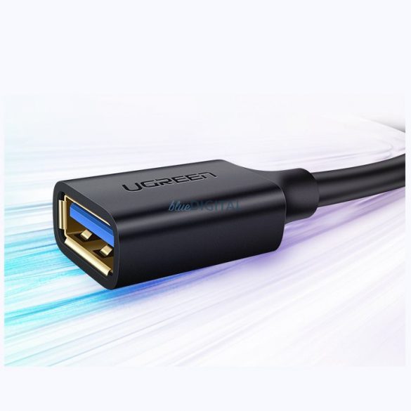 Adaptor cablu prelungitor Ugreen USB 3.0 (femă) - USB 3.0 (mascul) 1m negru (10368)