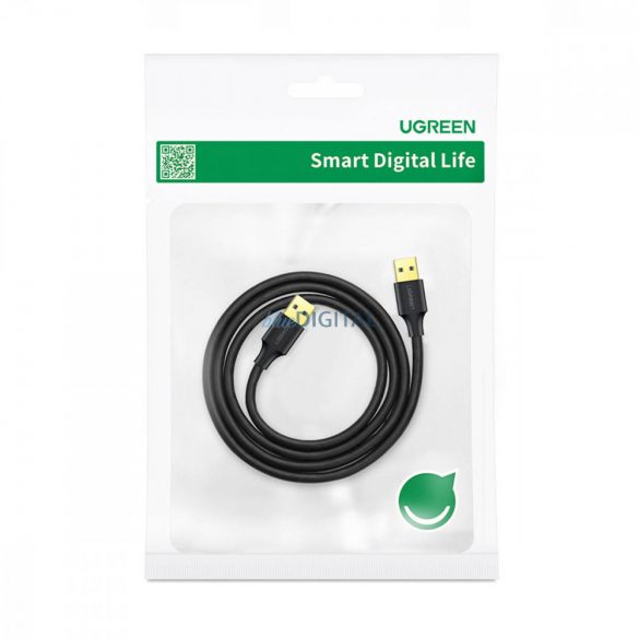 Cablu Ugreen USB-A - USB-A USB3.0 5Gb/s 0,5m negru (US128)