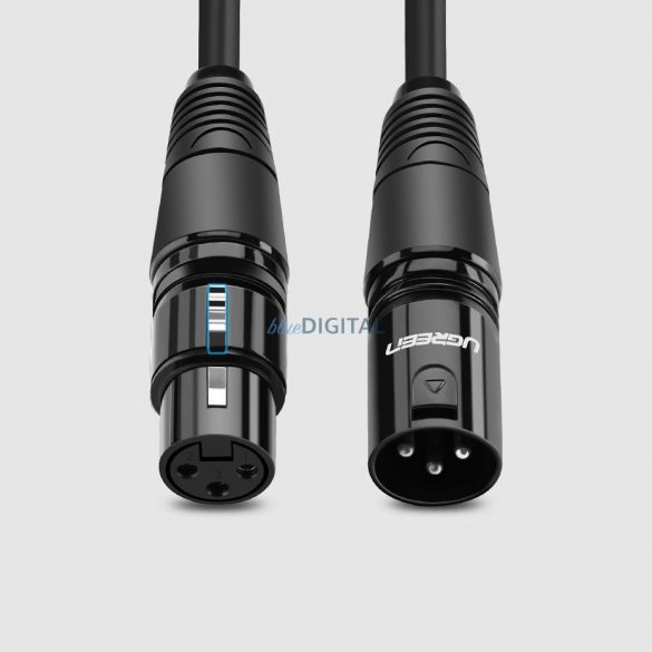 Cablu prelungitor Ugreen Cablu microfon audio pentru microfon XLR (femă) - XLR (mascul) 1 m (AV130)