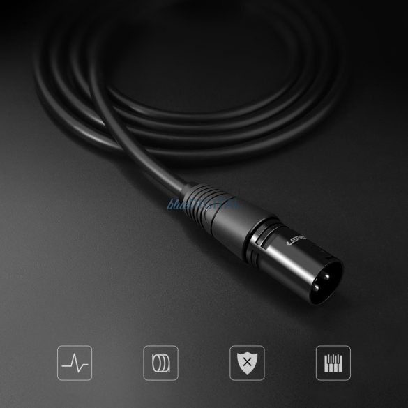 Cablu prelungitor Ugreen Cablu microfon audio pentru microfon XLR (femă) - XLR (mascul) 1 m (AV130)