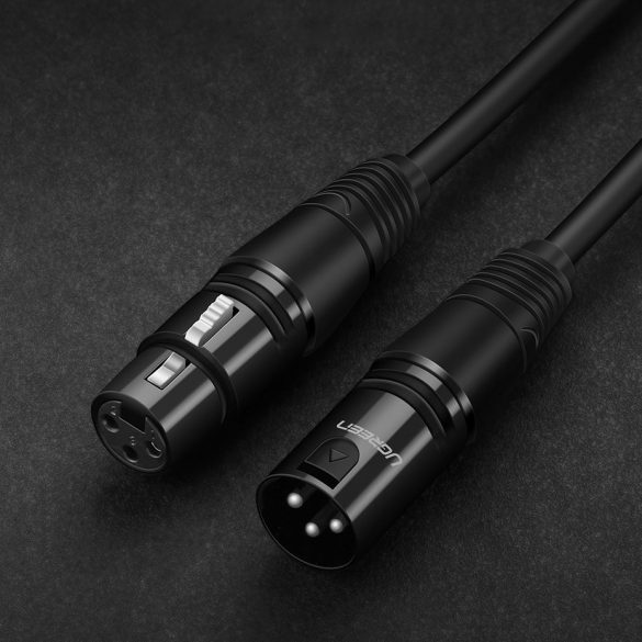 Cablu audio extensibil Ugreen Cablu pentru microfon Microfon XLR (mama) - XLR (tata) 5m (AV130)