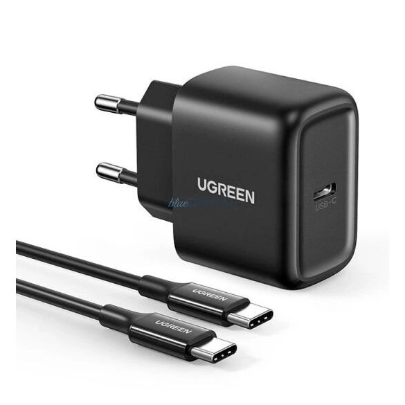 Încărcător Ugreen USB tip C 25W Power Delivery + cablu USB tip C 2m negru (50581)