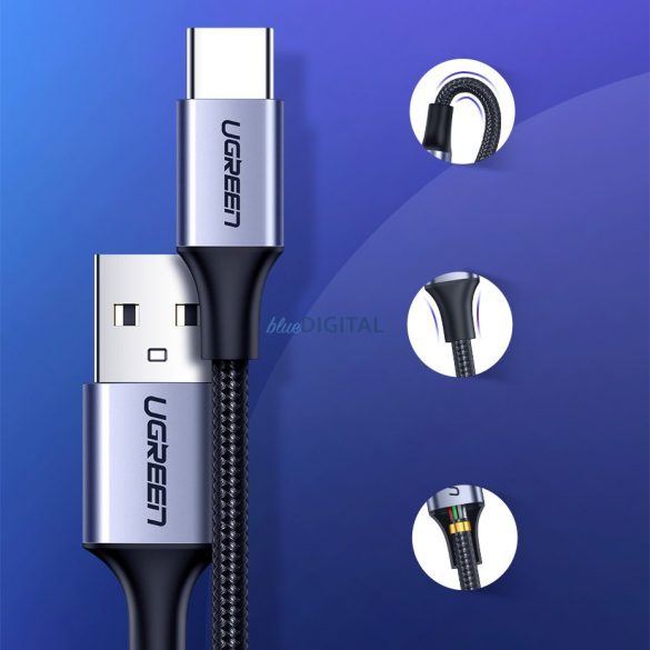 Cablu Ugreen Cablu USB - USB Tip C Quick Charge 3.0 3A 0.5m gri (60125)