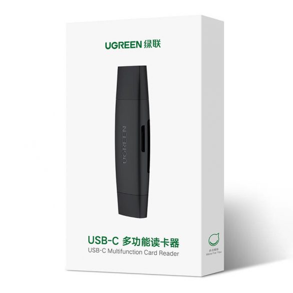 Ugreen adaptor cititor de carduri SD / micro SD (USB-A / USB-C) negru (CM304)