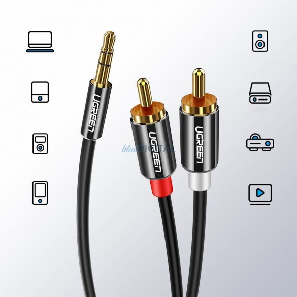 Ugreen cablu audio cablu 3.5 mm mini jack - 2RCA 2 m negru (AV116 10584)