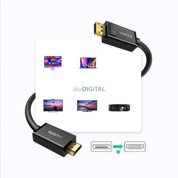 DisplayPort - cablu HDMI Ugreen DP101 4K 3m - negru