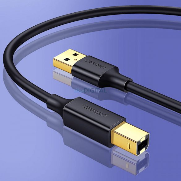 Cablu imprimantă Ugreen USB-A - USB-B 480Mb/s 5m negru (US135)