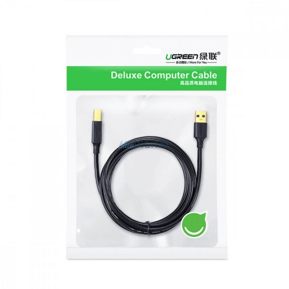 Cablu imprimantă Ugreen USB-A - USB-B 480Mb/s 5m negru (US135)