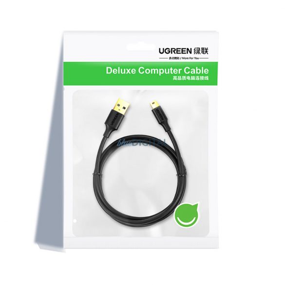 Ugreen Cablu USB cu 5 pini placat cu aur - mini USB 0.25m negru (US132)