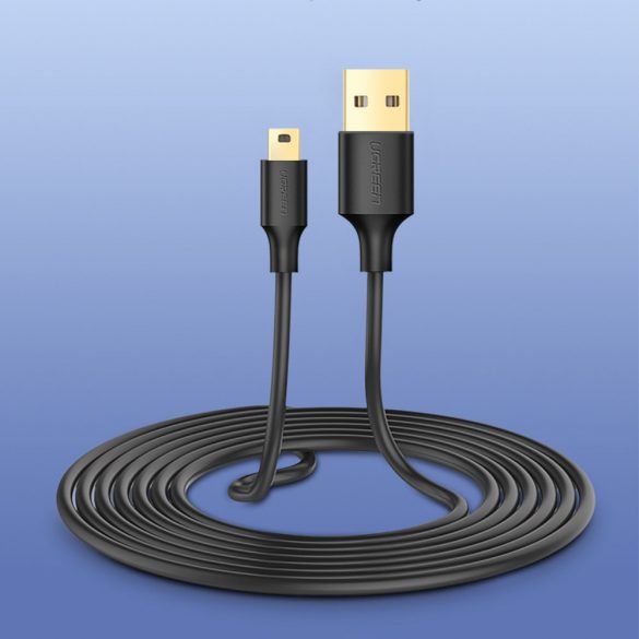 Ugreen Cablu USB cu 5 pini placat cu aur - mini USB 0.5m negru (US132)