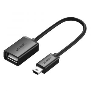 Ugreen US249 10383 mini USB-B (mascul) / USB-A (femă) Adaptor OTG 10cm - gri