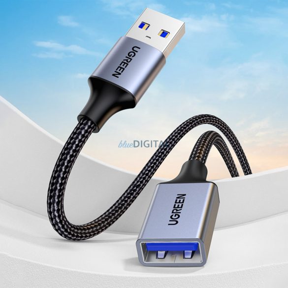 Adaptor cablu prelungitor Ugreen USB (tata) - USB (mama) 3.0 5Gb/s 0.5m gri (US115)