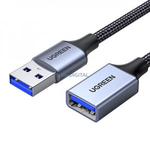 Cablu adaptor pentru prelungitor Ugreen USB (mascul) - USB (fema) 3.0 5Gb/s 2m gri (US115)