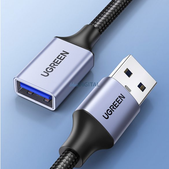 Cablu adaptor pentru prelungitor Ugreen USB (mascul) - USB (fema) 3.0 5Gb/s 2m gri (US115)