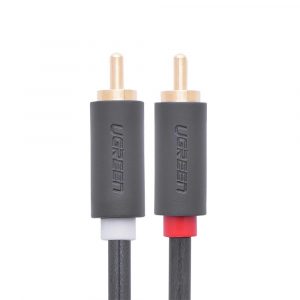 Cablu audio Ugreen AV104 10519 2RCA (mascul) / 2RCA (mascul) 3m - gri