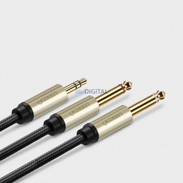 Cablu Ugreen cablu audio mini jack 3,5 mm - 2 x jack 6,35 mm 1m gri (AV126)