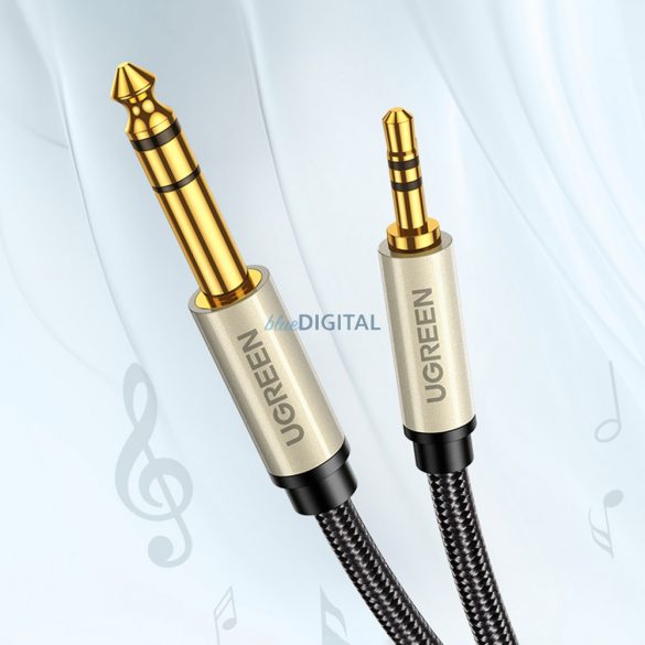 Cablu Ugreen cablu audio TRS mini jack 3.5mm - jack 6.35mm 1m gri