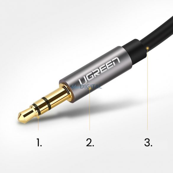 Ugreen cablu audio cablu AUX mini jack 3.5mm 1m negru (AV119)