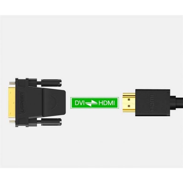 UGREEN Adaptor DVI 24 + 1 de la mascul la femelă HDMI (negru)