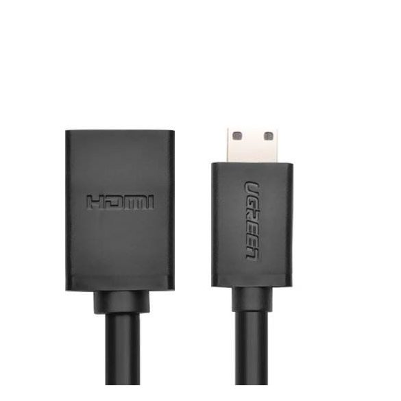 UGREEN Mini HDMI de sex masculin la HDMI de sex feminin cablu adaptor 22cm (negru)