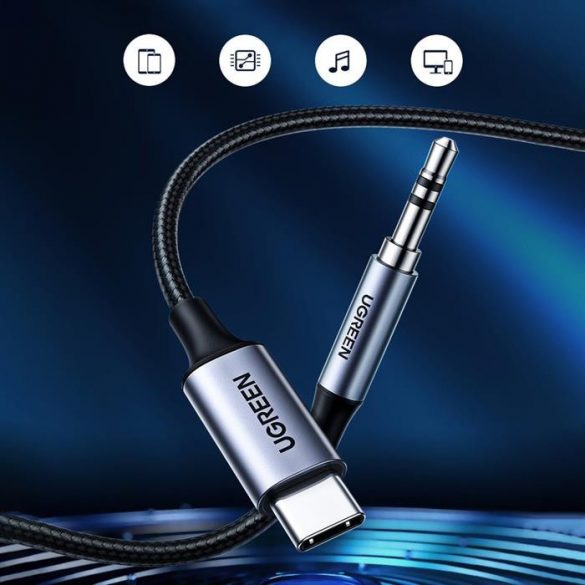 Cablu audio Ugreen CM450 USB-C la 3,5 mm mascul la mascul