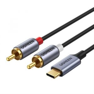 Ugreen CM451 USB-C la cablu audio 2XRCA de la mascul la mascul