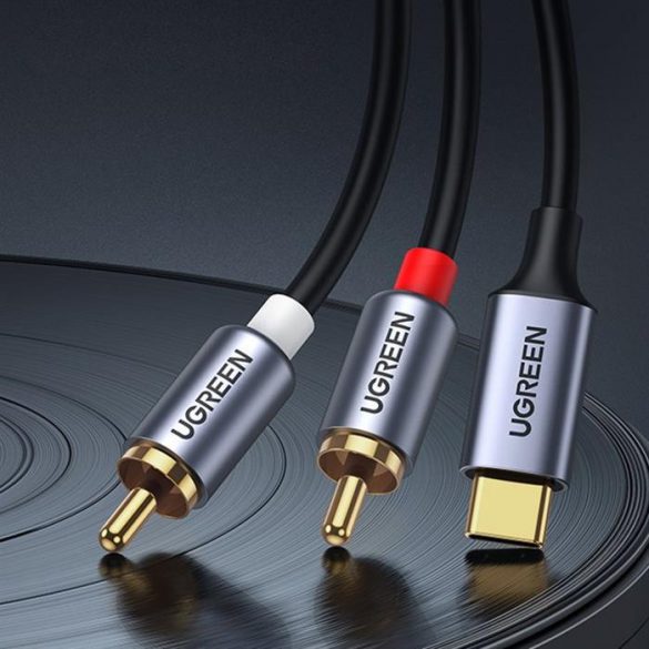 Ugreen CM451 USB-C la cablu audio 2XRCA de la mascul la mascul