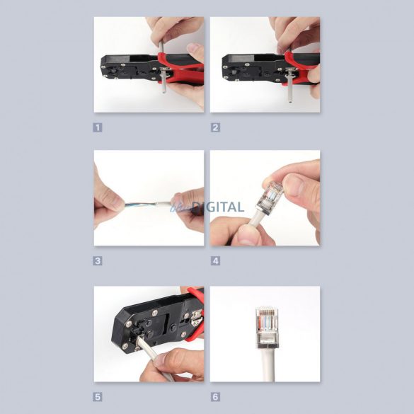 Ugreen 10x conector RJ45 8P8C (UTP Cat. 6 / Cat. 5 / Cat. 5e) argintiu (NW111)