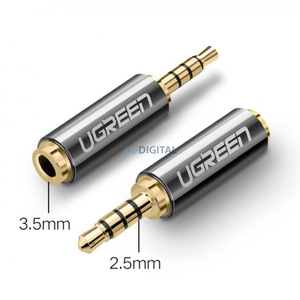 Adaptor audio Ugreen de la jack 2,5 mm tata la jack 3,5 mm mama negru (20501)