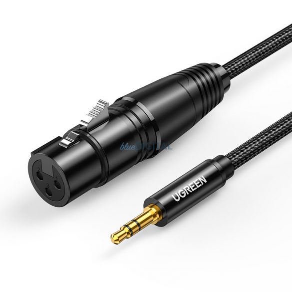 Cablu audio Ugreen 3.5mm mini jack (tata) - XLR (mama) 1m negru (AV182)