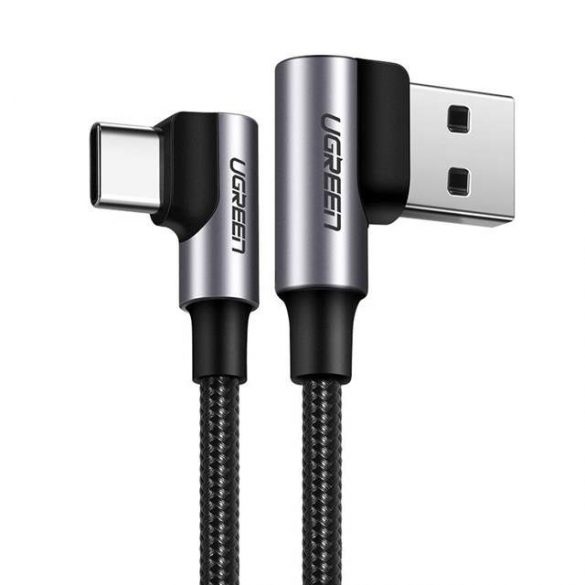 Ugreen USB - USB Type-c cablu unghiular Quick Charge 3.0 QC3.0 3 A 2 m gri (US176 20857)