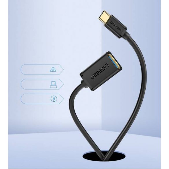 UGREEN USB-C male USB 3.0 OTG cable female negru USB3.0