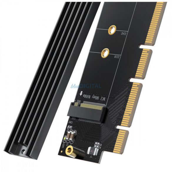 Adaptor card de expansiune Ugreen PCIe 4.0 x16 la M.2 NVMe M-Key negru (CM465)